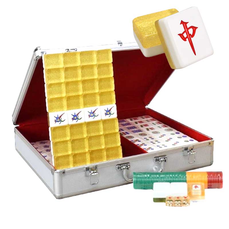 Tamaño Campeon Juego Chino Mahjong Con La Caja De Alum