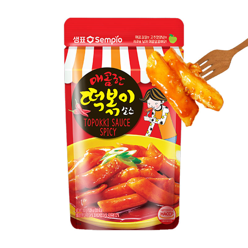 Comida coreana Topokki (tteokbokki) Salsa dulce y picante Ddeokbokki Salsa  para pastel de arroz salteado , 4.41 oz x 2 unidades