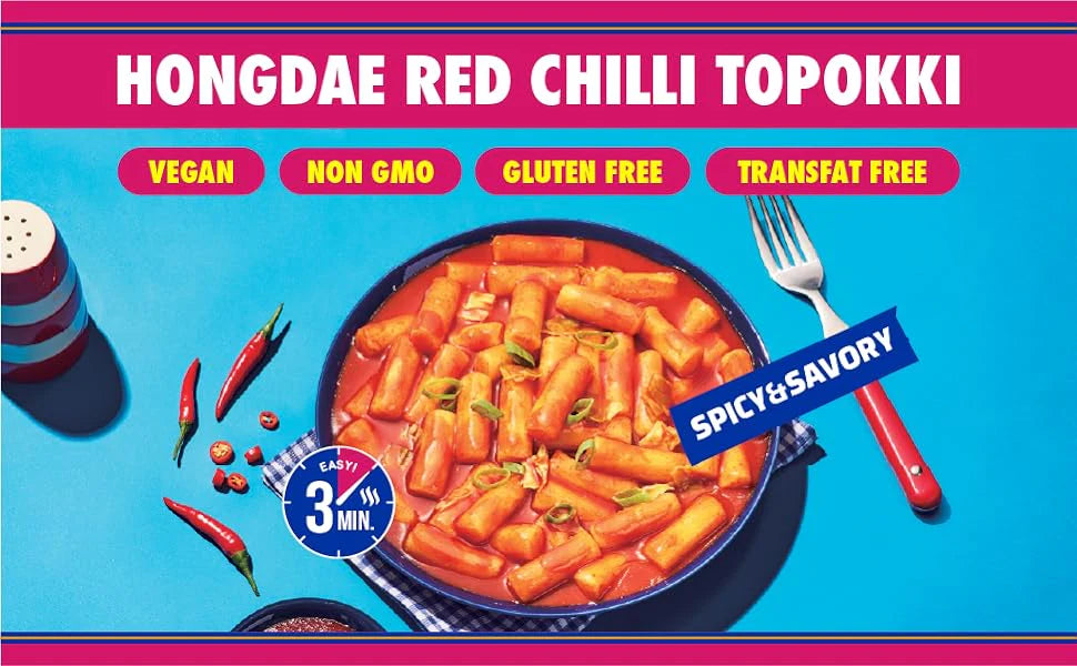 Tteokbokki instantáneo coreanos Picante y dulce 163grs | Korean Street